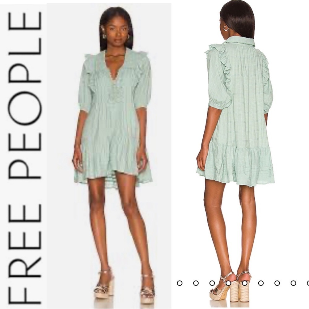 NWT Free People Elora Mini Dress in Mermaids Tail xs